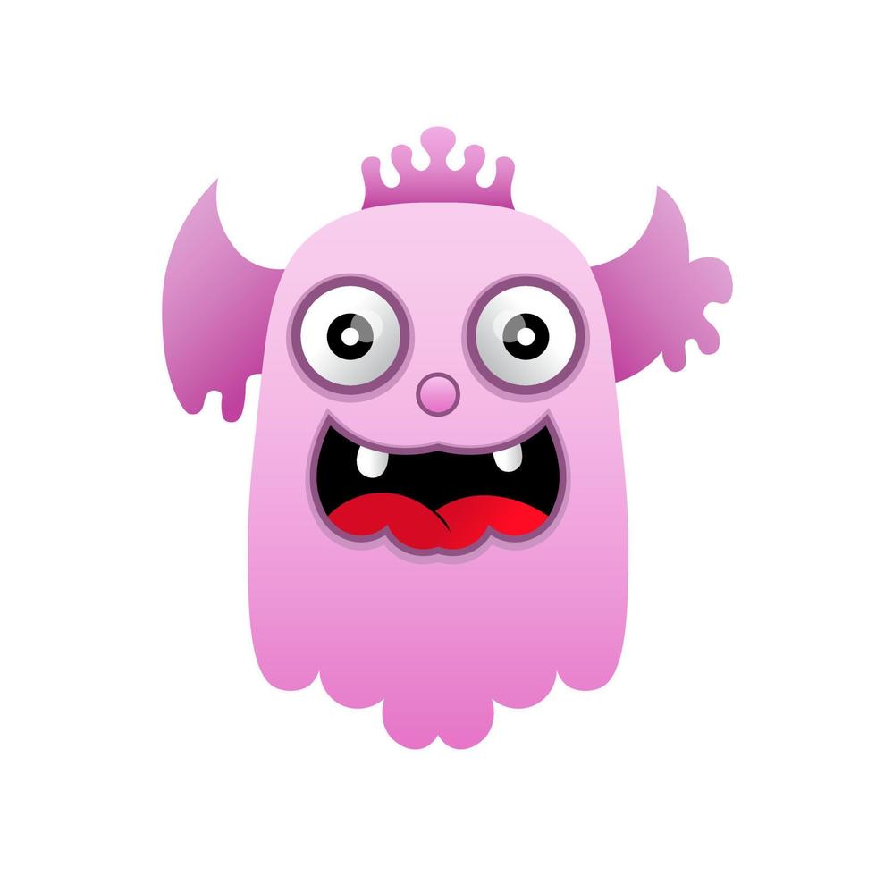 Illustration Vektor-Monster-Design glücklich kawaii vektor