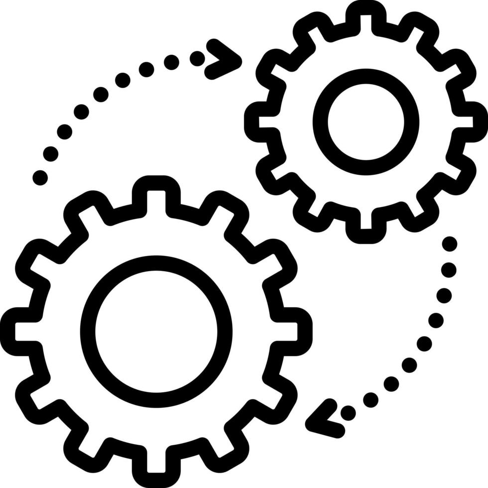 Liniensymbol für Mechanismus vektor