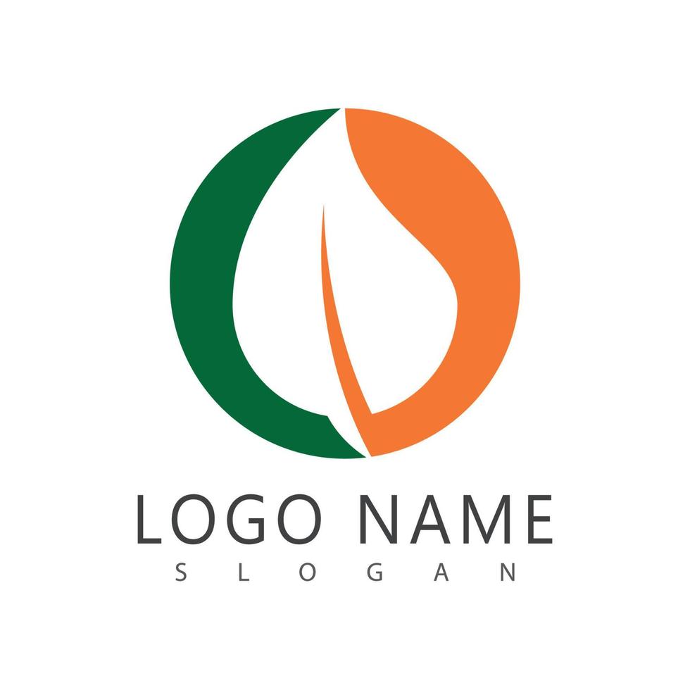 grön blad logotyp ekologi natur element vektor ikon