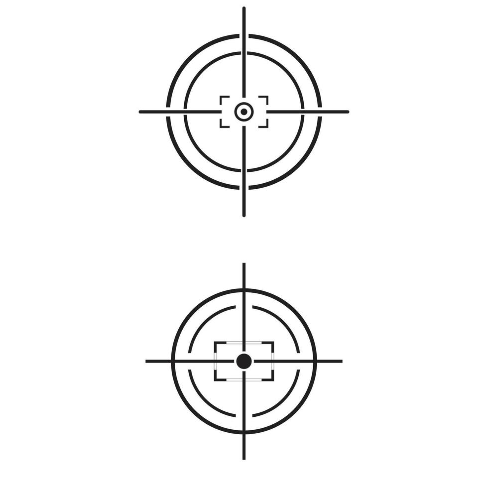 prickskytt syn symbol hårkors mål logotyp vektor