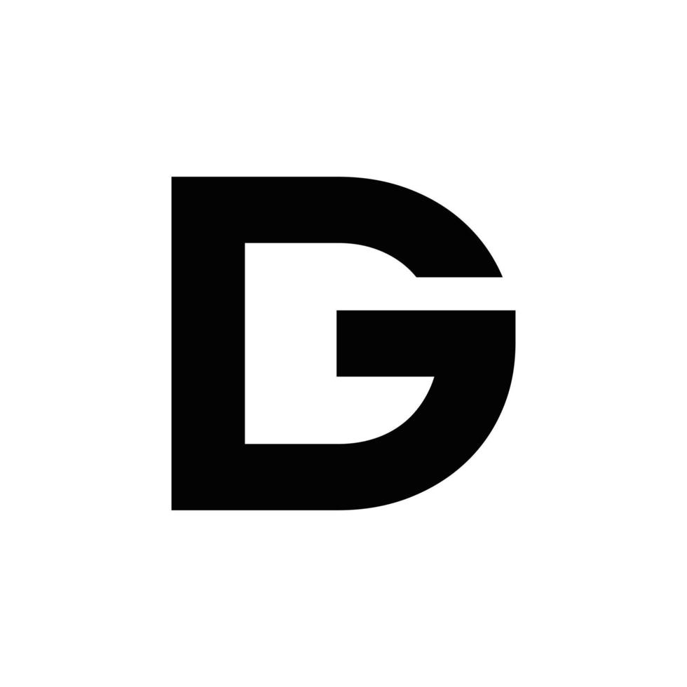 abstrakt dg gd initialer, vektor logotyp design, monogram, ikon för företag, mall, enkel, elegant