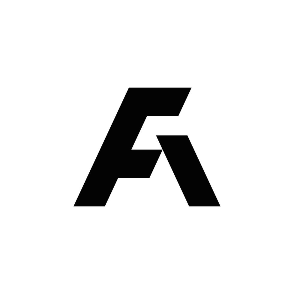 abstraktes af fa Initialen-Monogramm-Logo-Design, Symbol für Unternehmen, Vorlage, einfach, elegant vektor