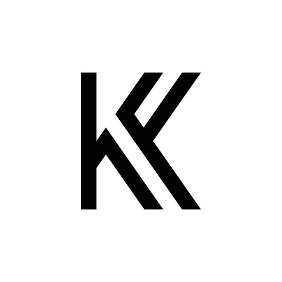 abstrakte kf-Initialen, Vektorlogodesign, Monogramm, Symbol für Unternehmen, Vorlage, einfach, elegant vektor