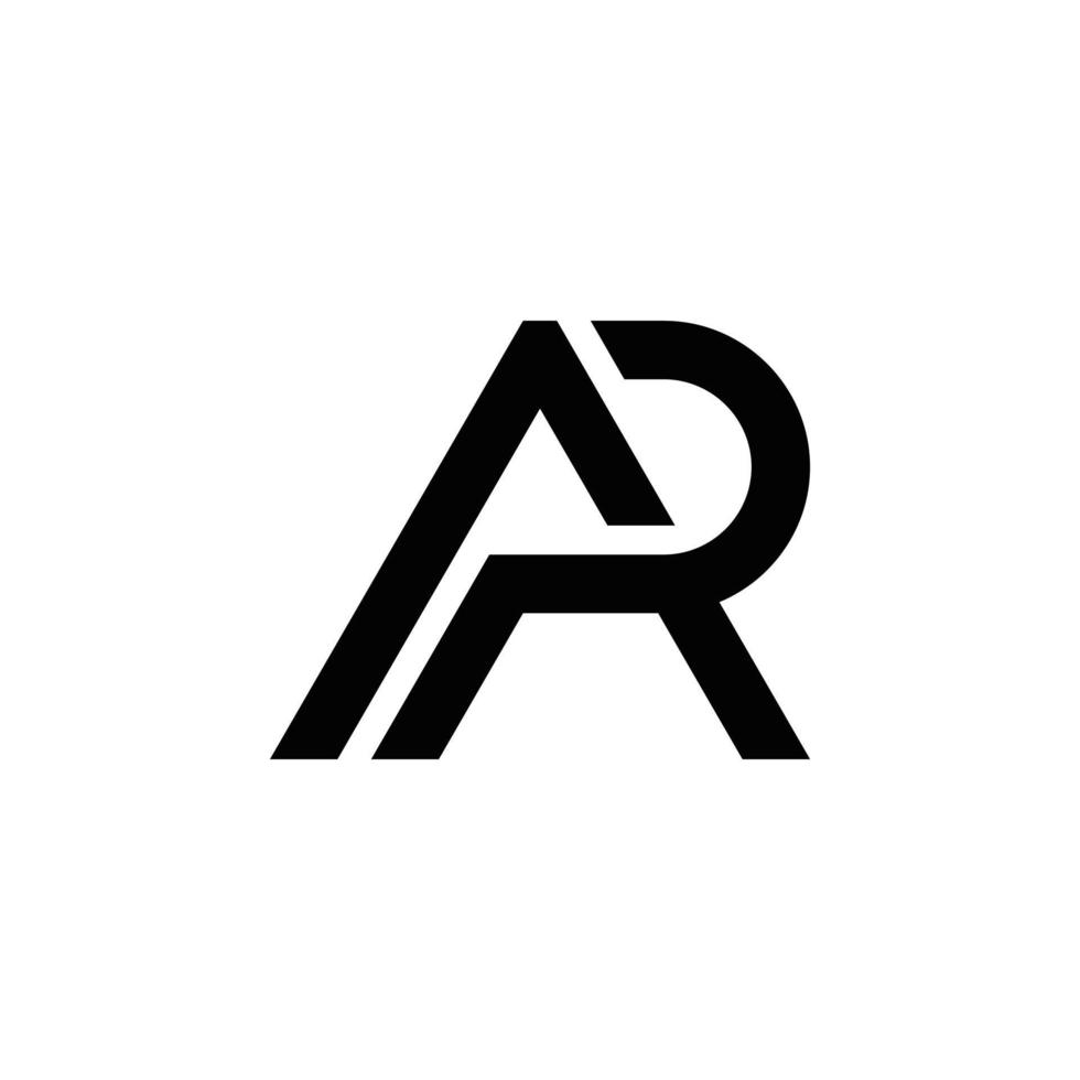 abstrakte ar-Initialen, Monogramm, Logodesign, Symbol für Unternehmen, Vorlage, einfach, elegant vektor