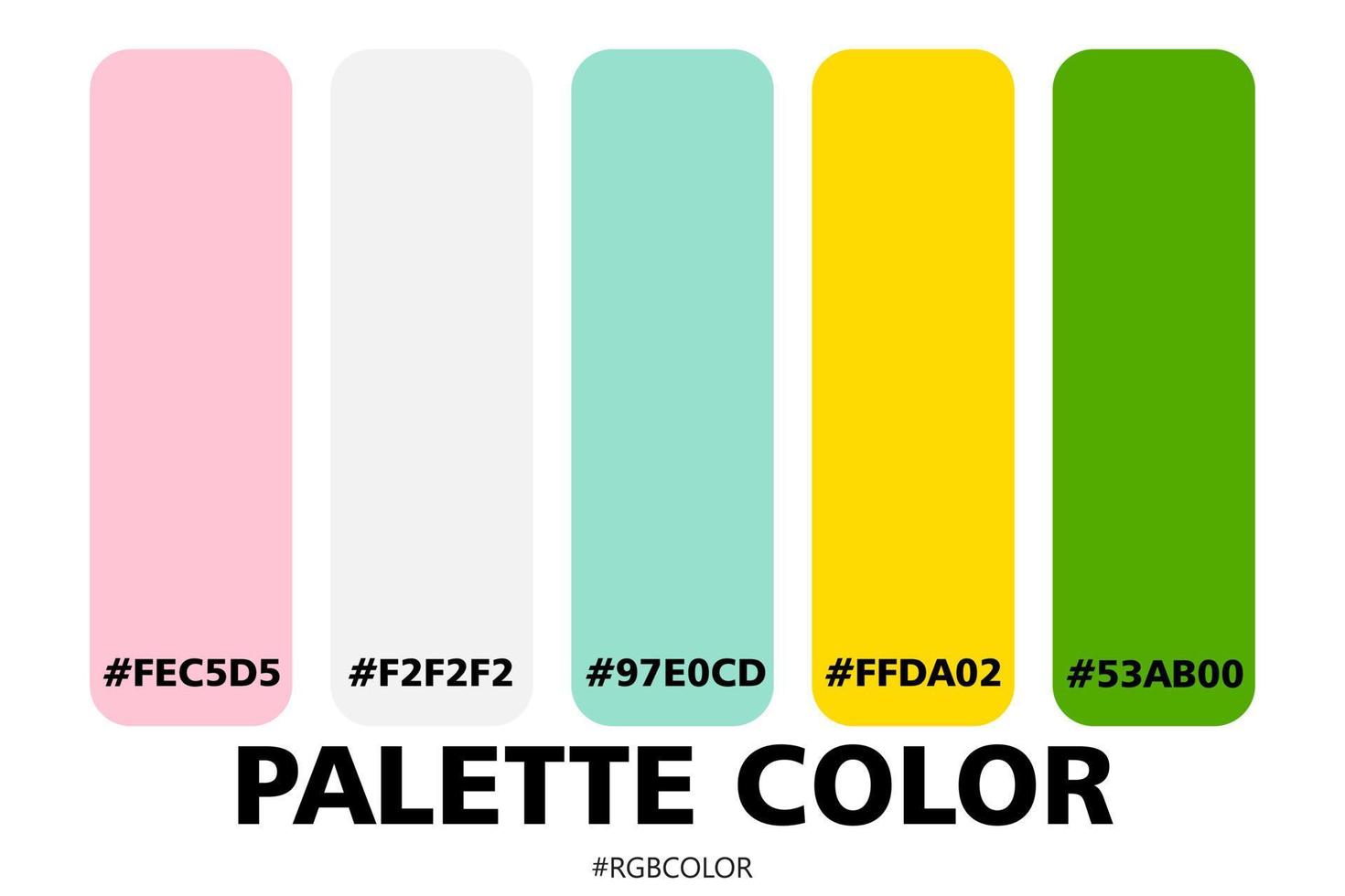 en samling av exakt Färg paletter med koder, perfekt för använda sig av förbi illustratörer vektor