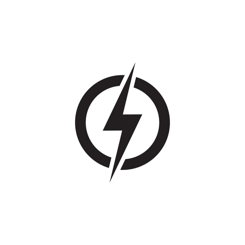 Power-Beleuchtung elektrisches Symbol-Logo vektor