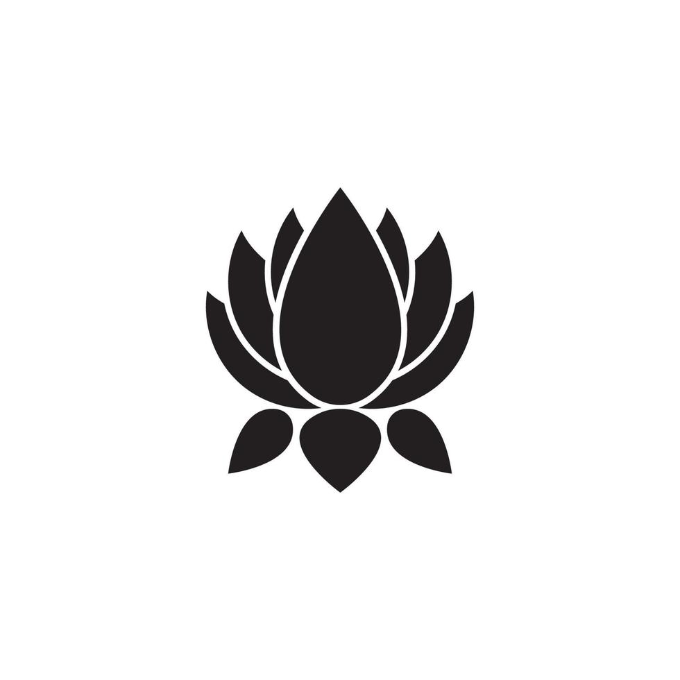 Schönheit Vektor Lotus Blumen Design Logo Vorlage Symbol