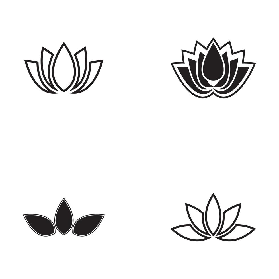 Schönheit Vektor Lotus Blumen Design Logo Vorlage Symbol