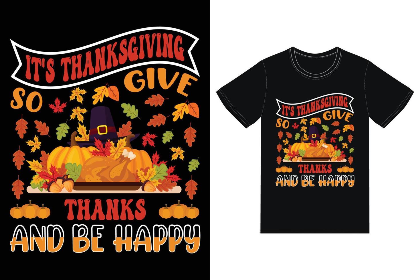 lustiges Thanksgiving-T-Shirt-Design vektor