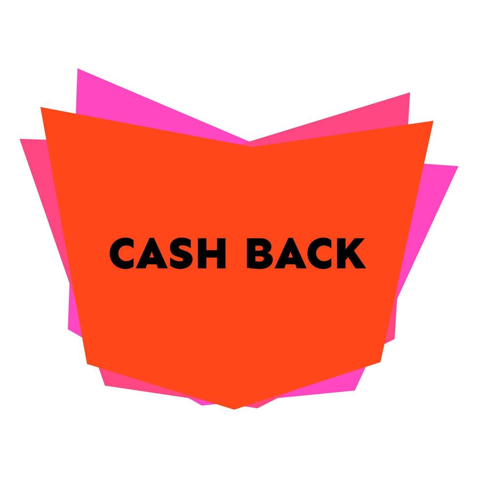 Cash-Back-Aufkleber mit abstrakten bunten geometrischen Formen. Vektor-Illustration vektor