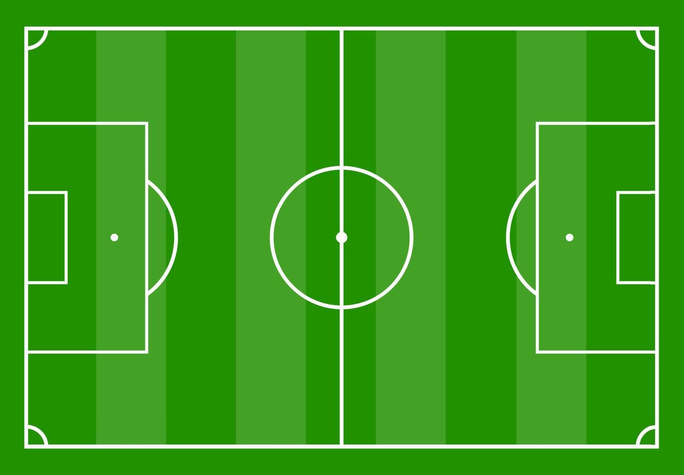 Fußballplatz mit grünem Gras. Vektor-Illustration vektor