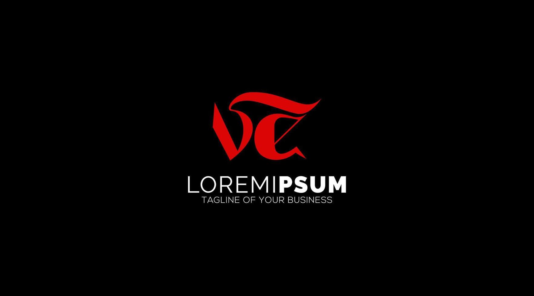 modern vc brev logotyp design ikon symbol vektor mall