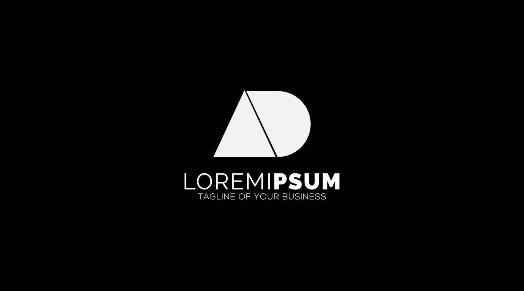 modern brev ad logotyp design ikon symbol vektor mall