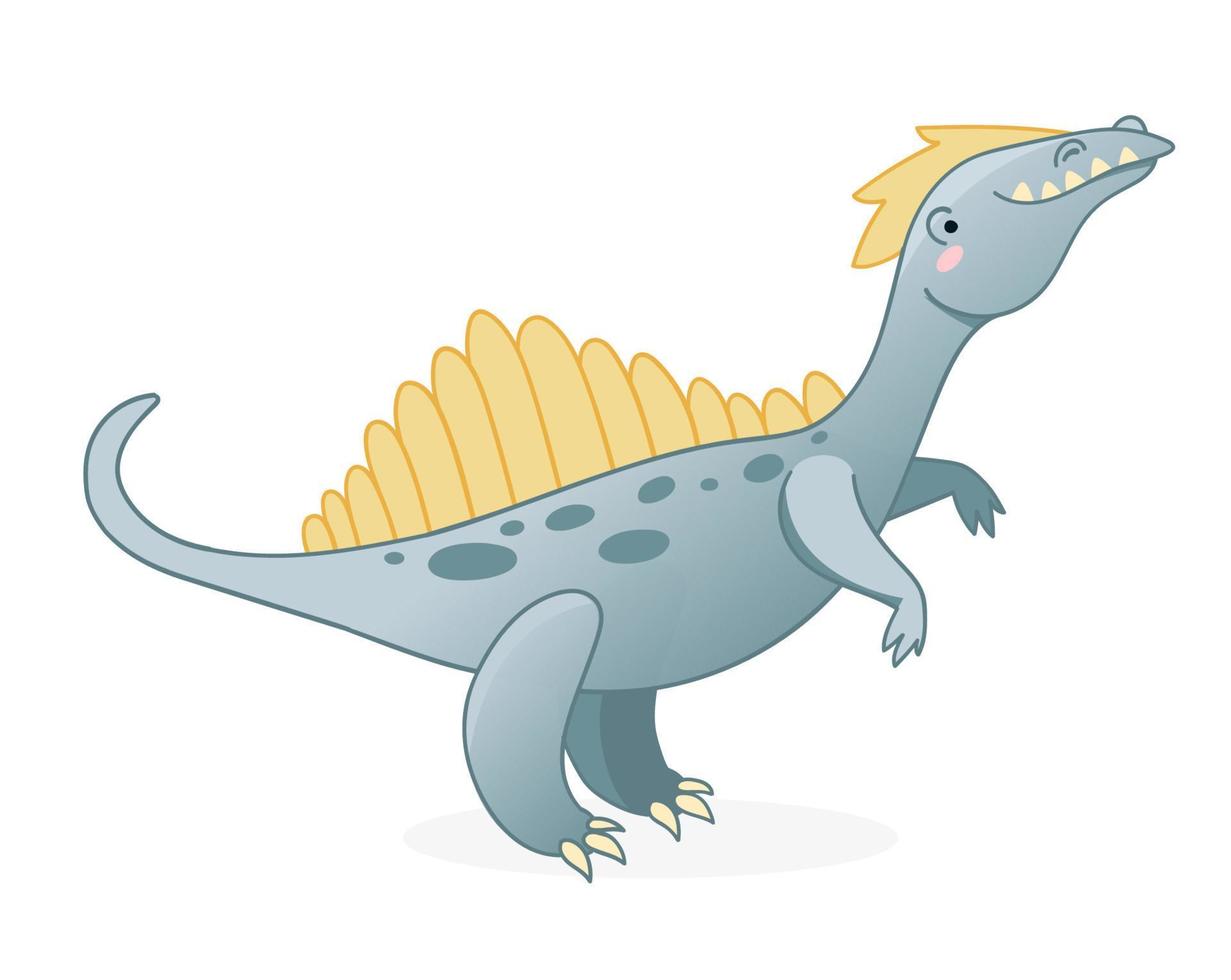 söt dinosaurie tecknad serie vektor illustration.
