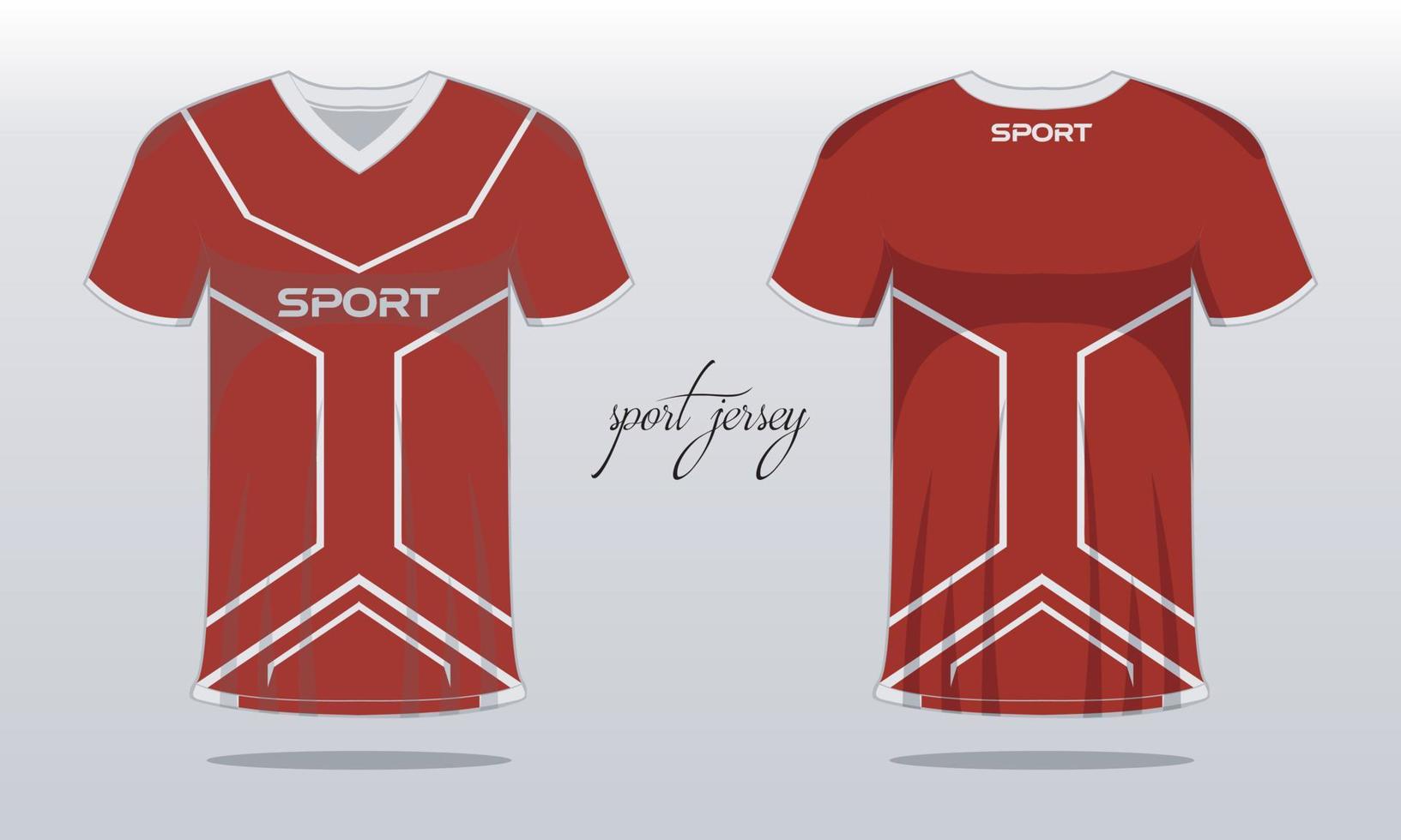 Sporttrikot und T-Shirt-Vorlage Sporttrikot-Design. Sportdesign für Fußball-Rennspiele vektor