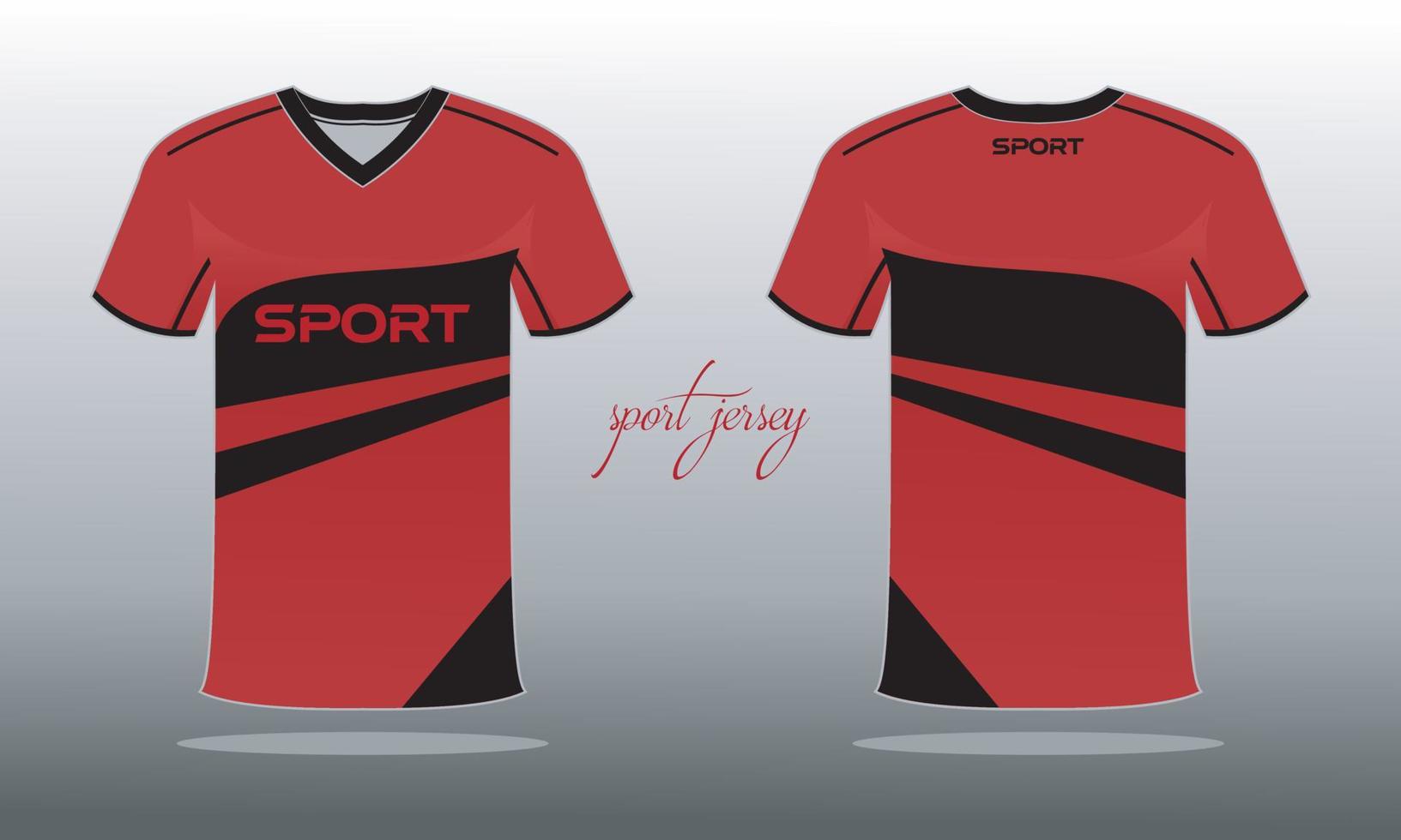 Sporttrikot und T-Shirt-Vorlage Sporttrikot-Design. Sportdesign für Fußball-Rennspiele vektor