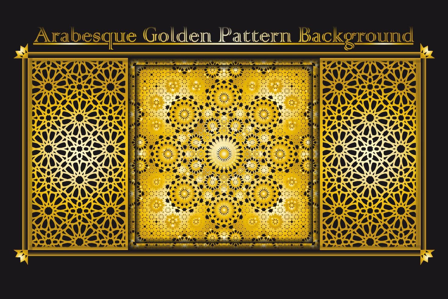 arabeske goldene musterhintergrundsammlung, goldener luxushintergrund islamisches verzierungsvektorbild vektor