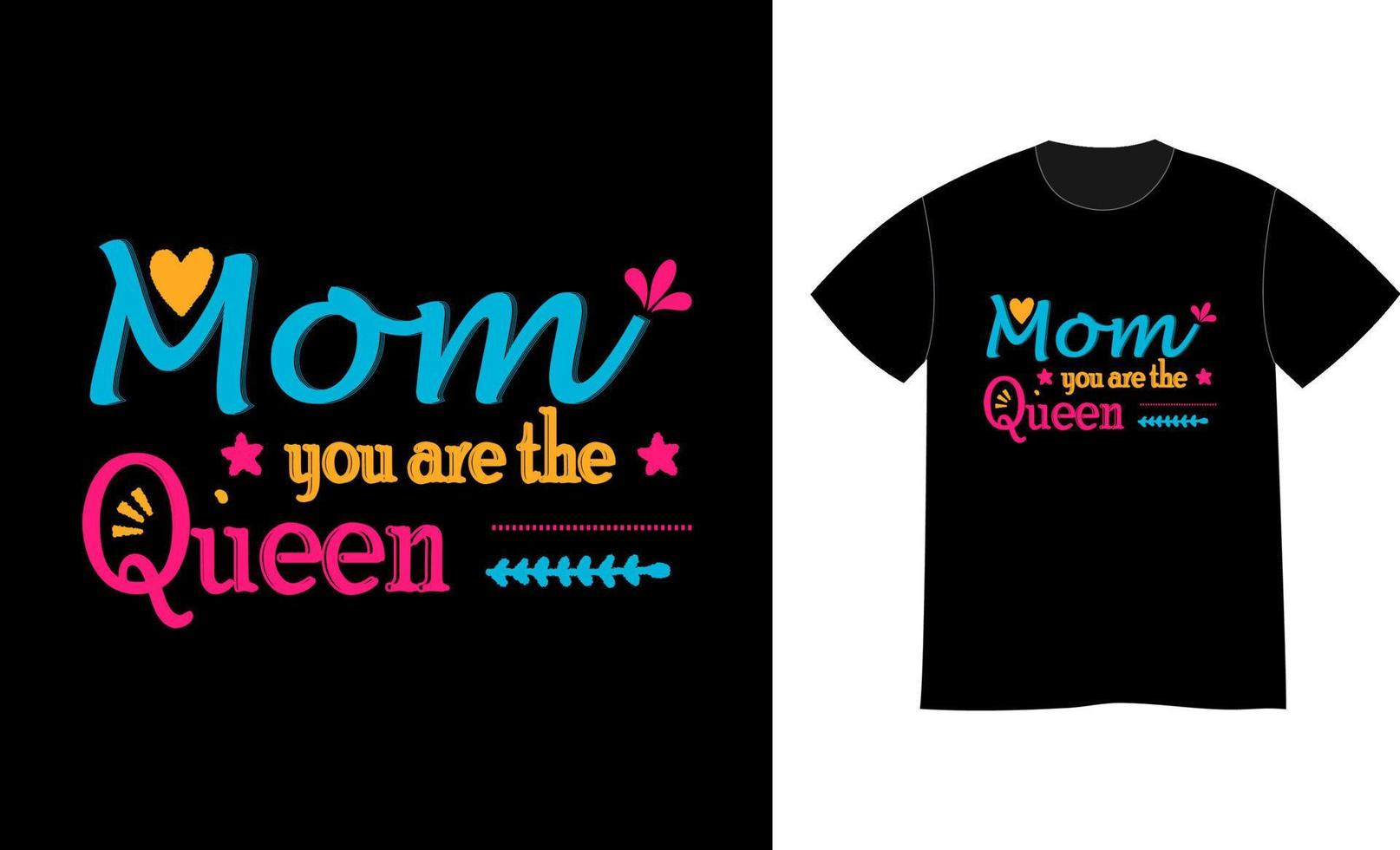 Mama, du bist die Königin, zitiert typografisches T-Shirt-Design vektor