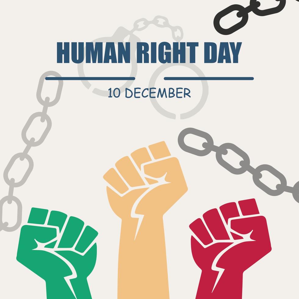 affisch av mänsklig rätt dag vektor