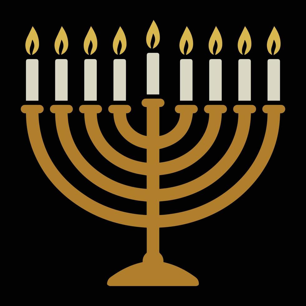 illustration av ljus hanukkah Semester vektor