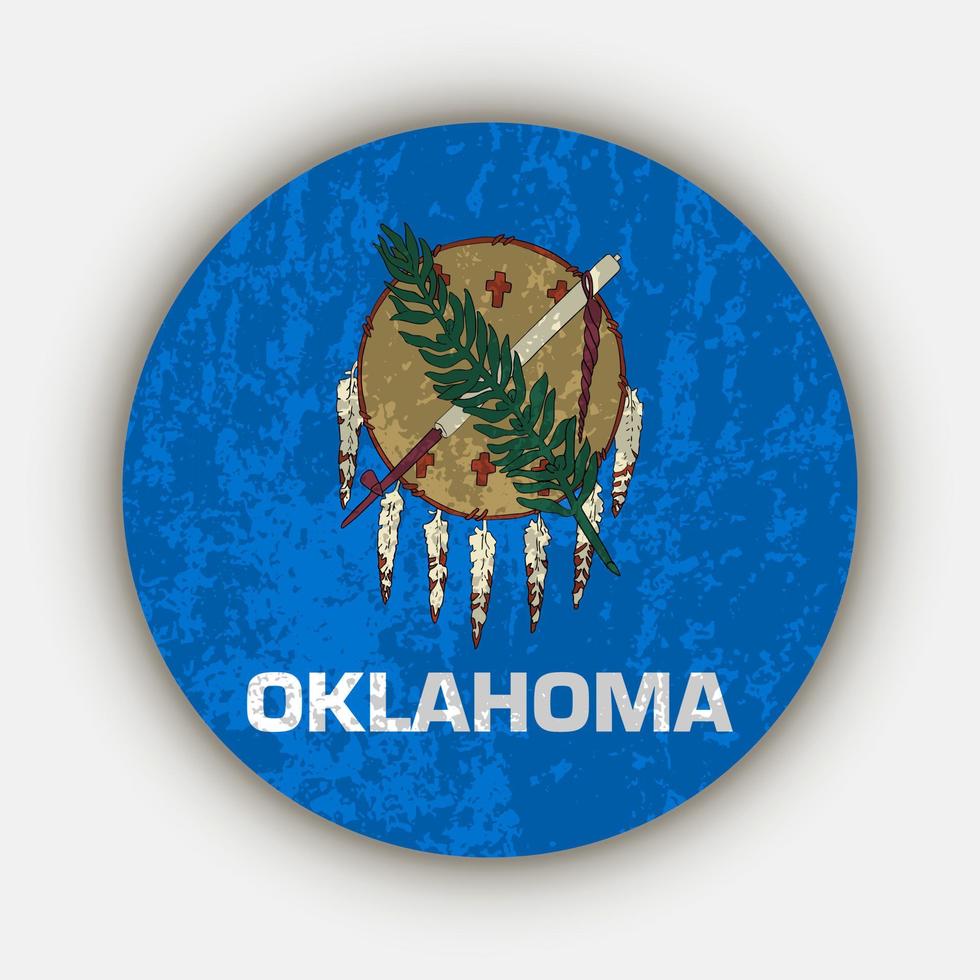 Oklahoma stat flagga. vektor illustration.