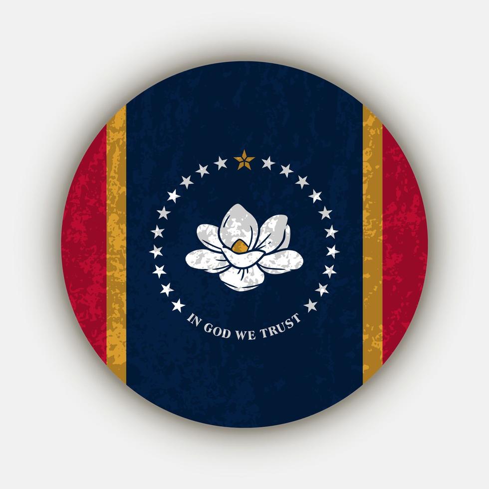 Mississippi-Staatsflagge. Vektor-Illustration. vektor