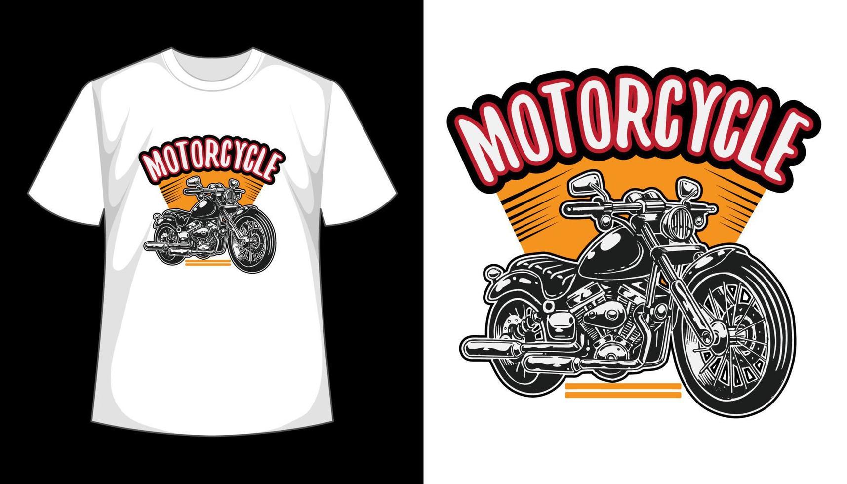 vintage rennmotorrad, rennrad t-shirt design vektor