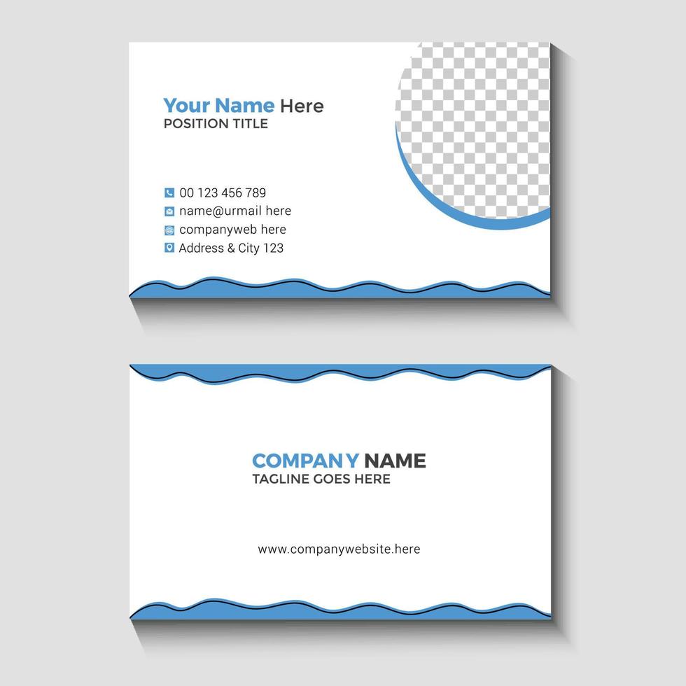 professionelles Visitenkarten-Template-Design vektor