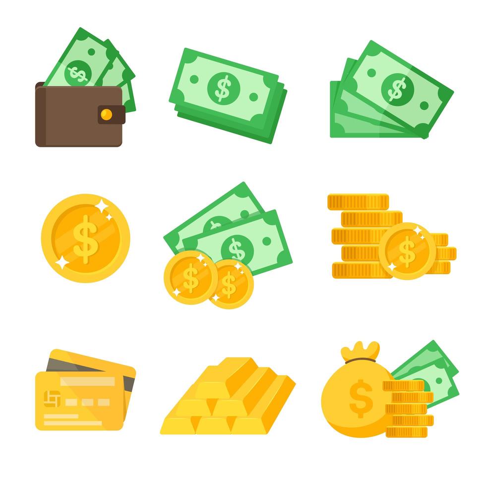 Dollar Icon Set vektor