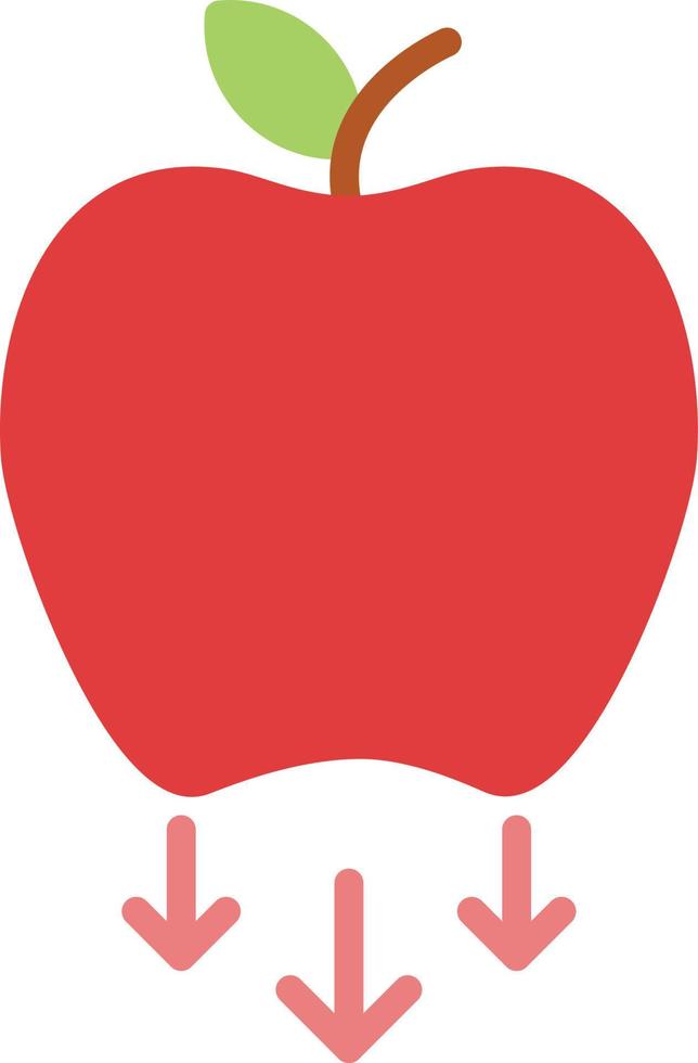 Apfel flach Symbol vektor