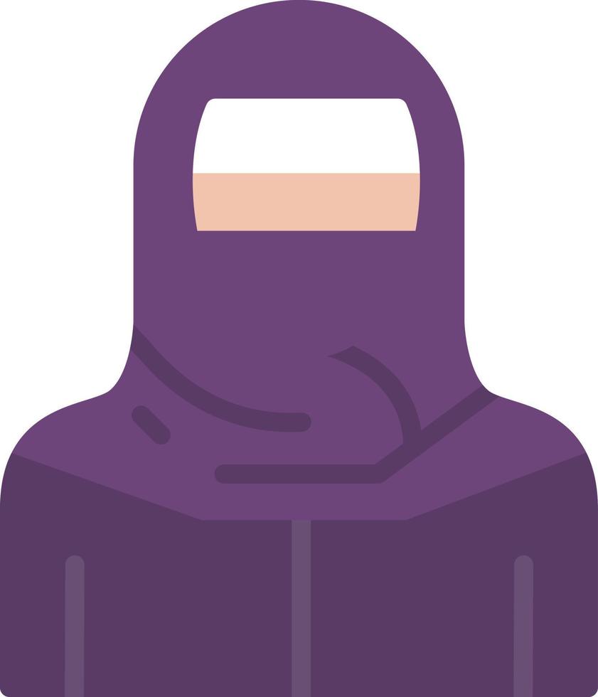 muslimische Frauen flache Ikone vektor