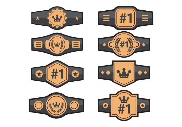 Uppsättning av Championship Belt vektorer