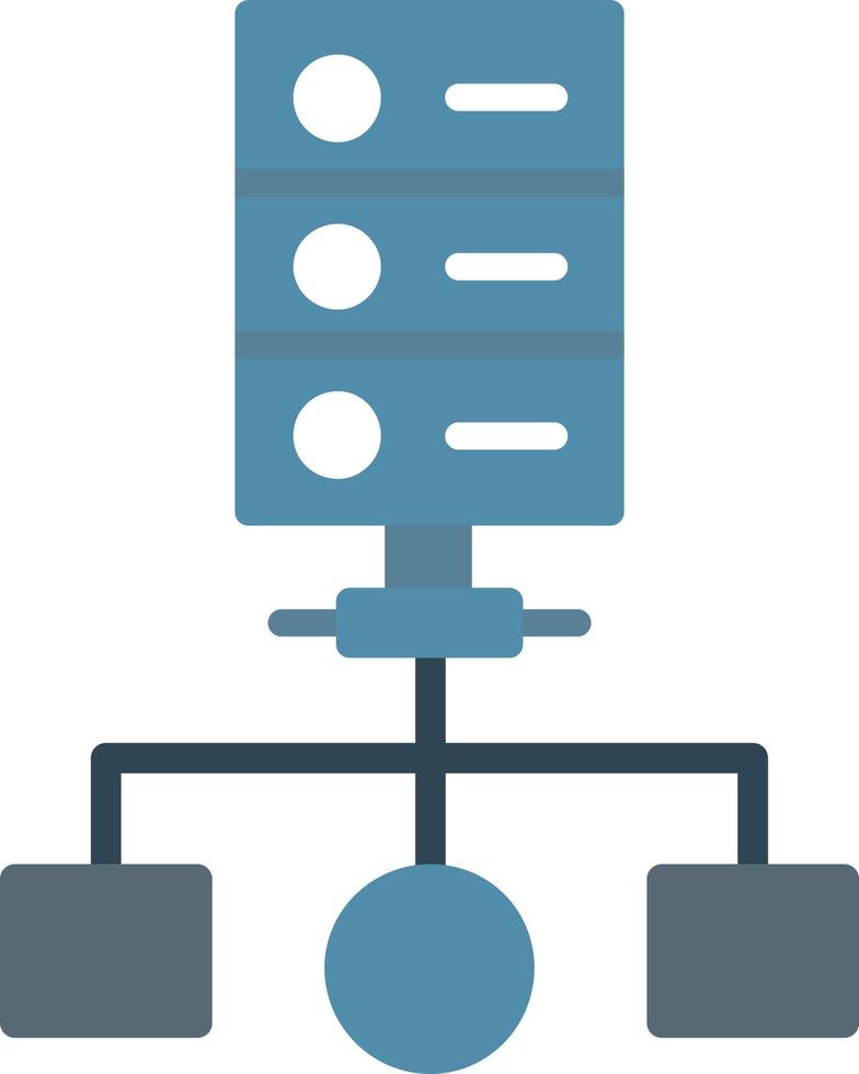 flaches Symbol für Cluster-Computing vektor