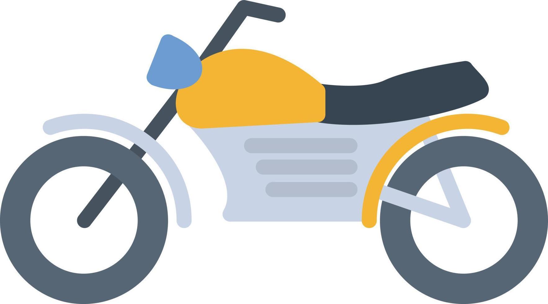 motorcykel platt ikon vektor
