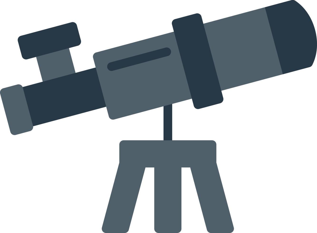 teleskop platt ikon vektor