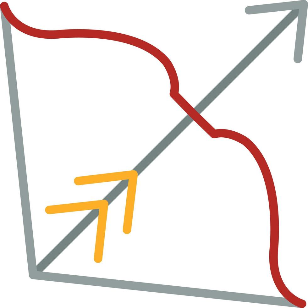 Flaches Symbol für Bogenschießen vektor