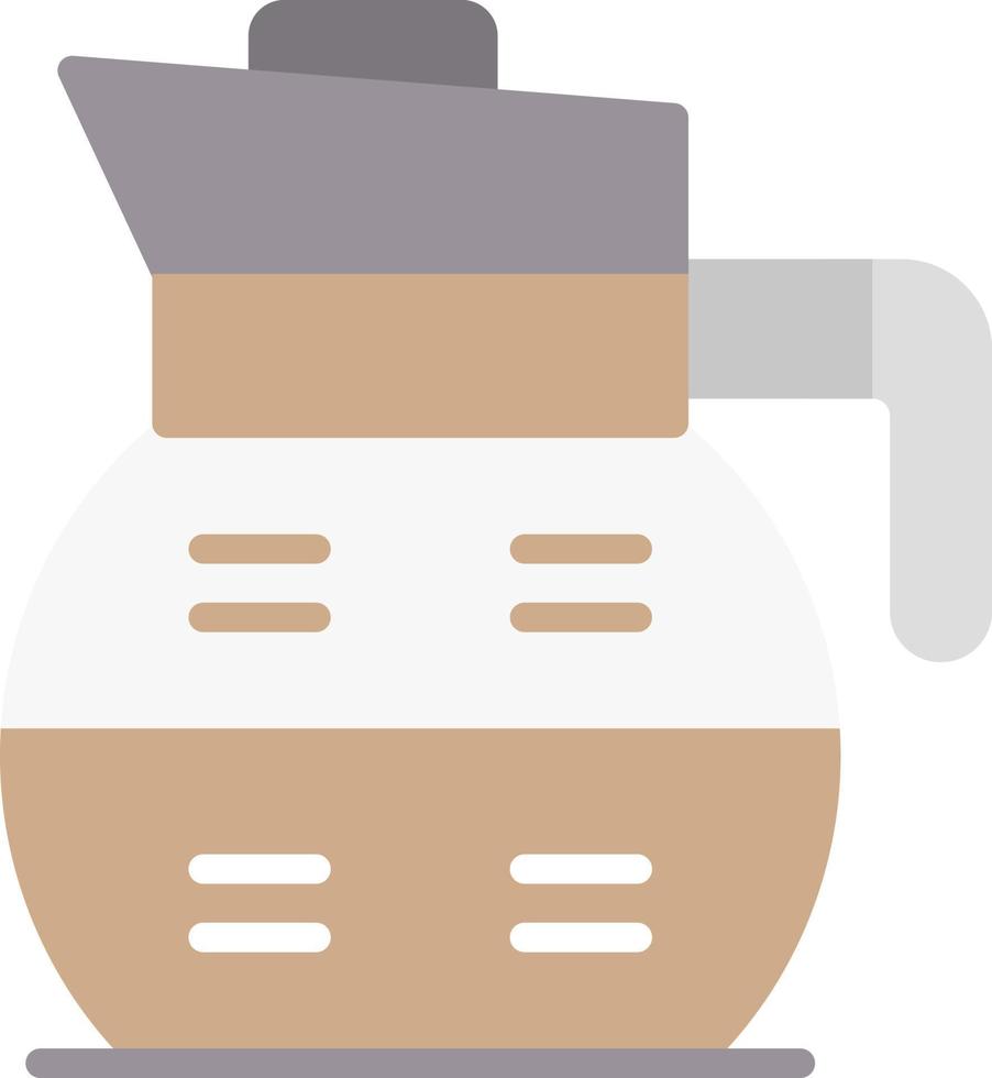 Flache Ikone der Kaffeekanne vektor