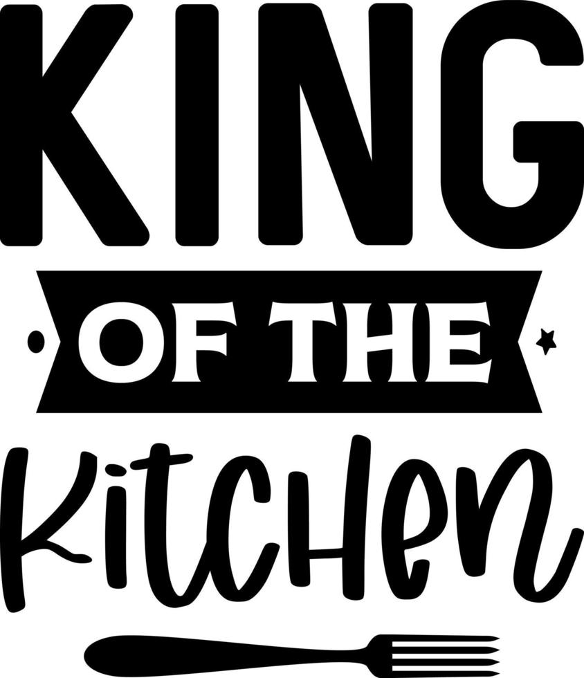 förkläde ordspråk skriva ut design. kök handdukar, matlagning, bakning, kock, rolig Citat fras text text kalligrafi vektor. årgång retro kök dekor. kung av de kök vektor