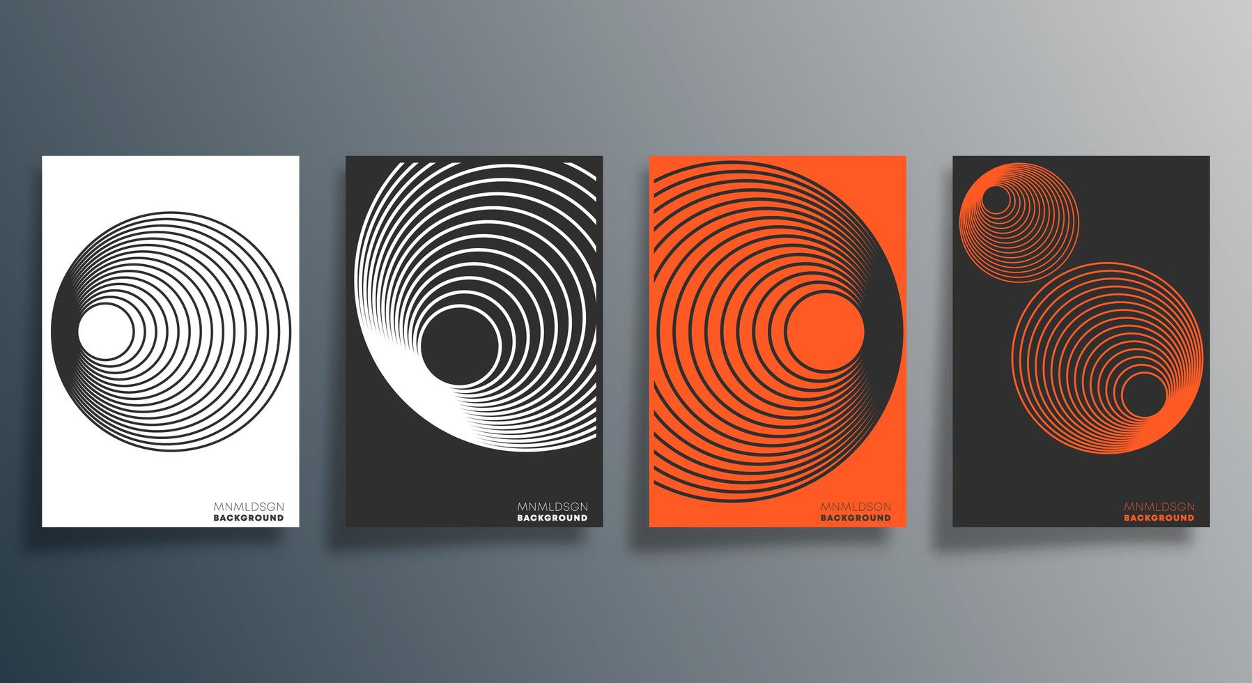 orange, svart, vit geometrisk design för flygblad, affisch, broschyr vektor