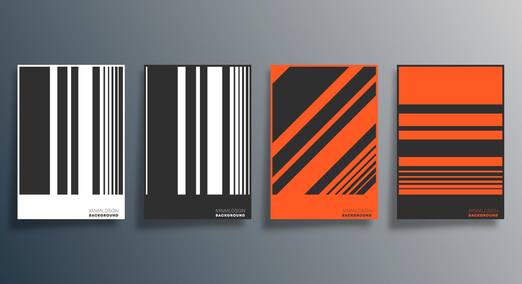 orange, schwarz, weiß gestreifter Design-Flyer, Poster, Broschüre vektor
