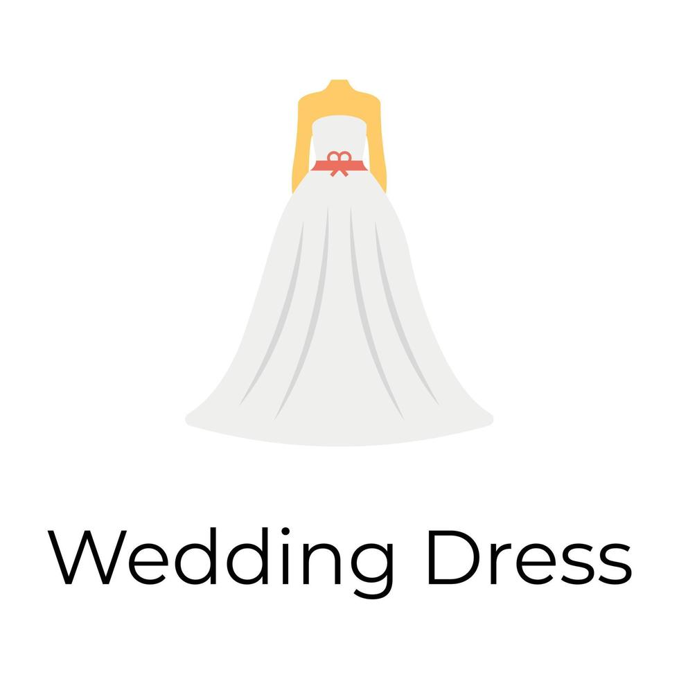 trendig bröllopsklänning vektor