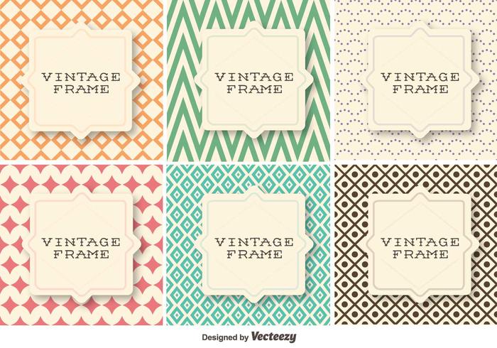 Vector Reihe von Vintage Retro-Muster mit geometrischen Formen