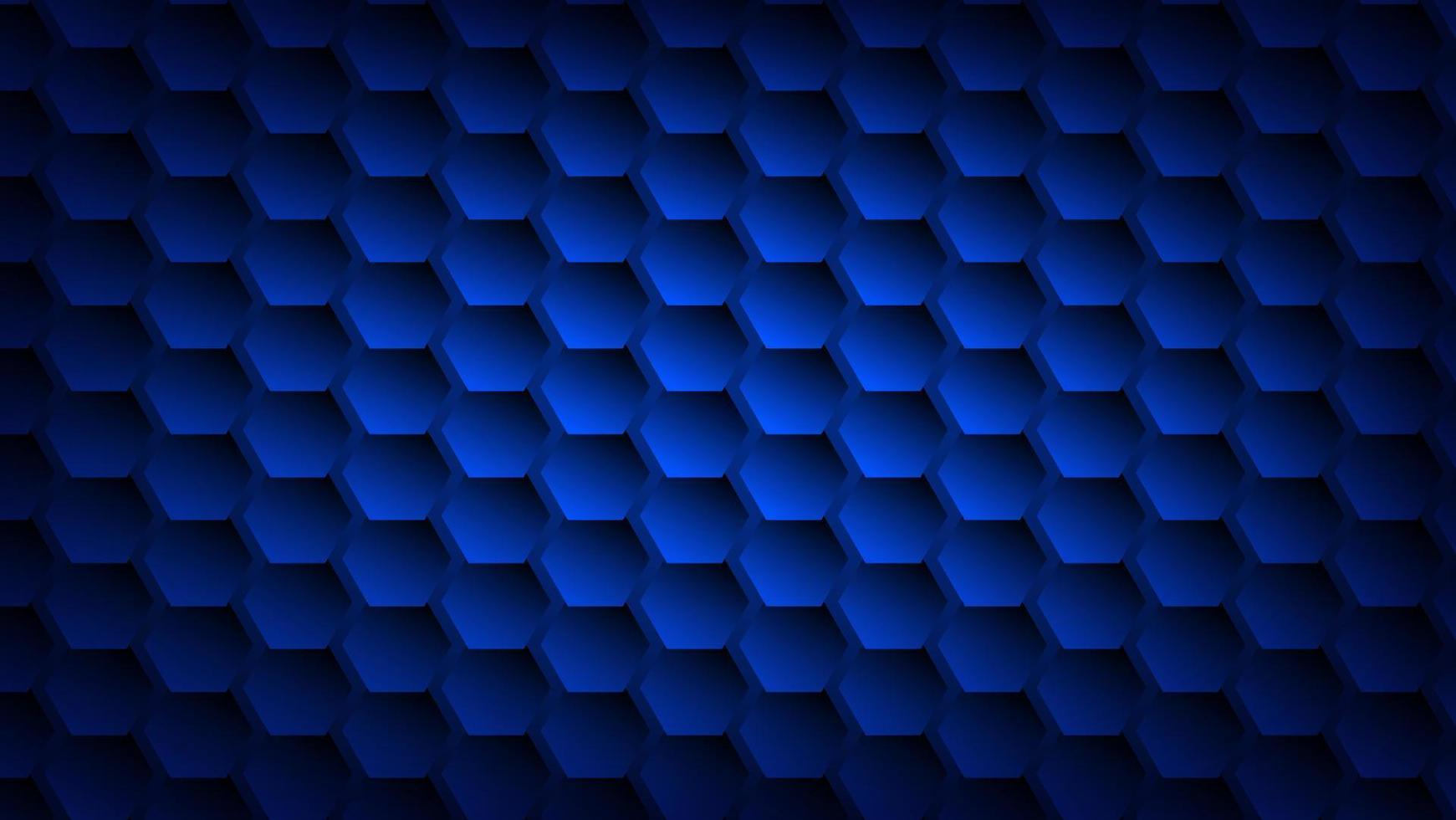 abstraktes futuristisches technologiehintergrundkonzept. sechseckmuster mit blauer beleuchtung für grafikdesignelement vektor