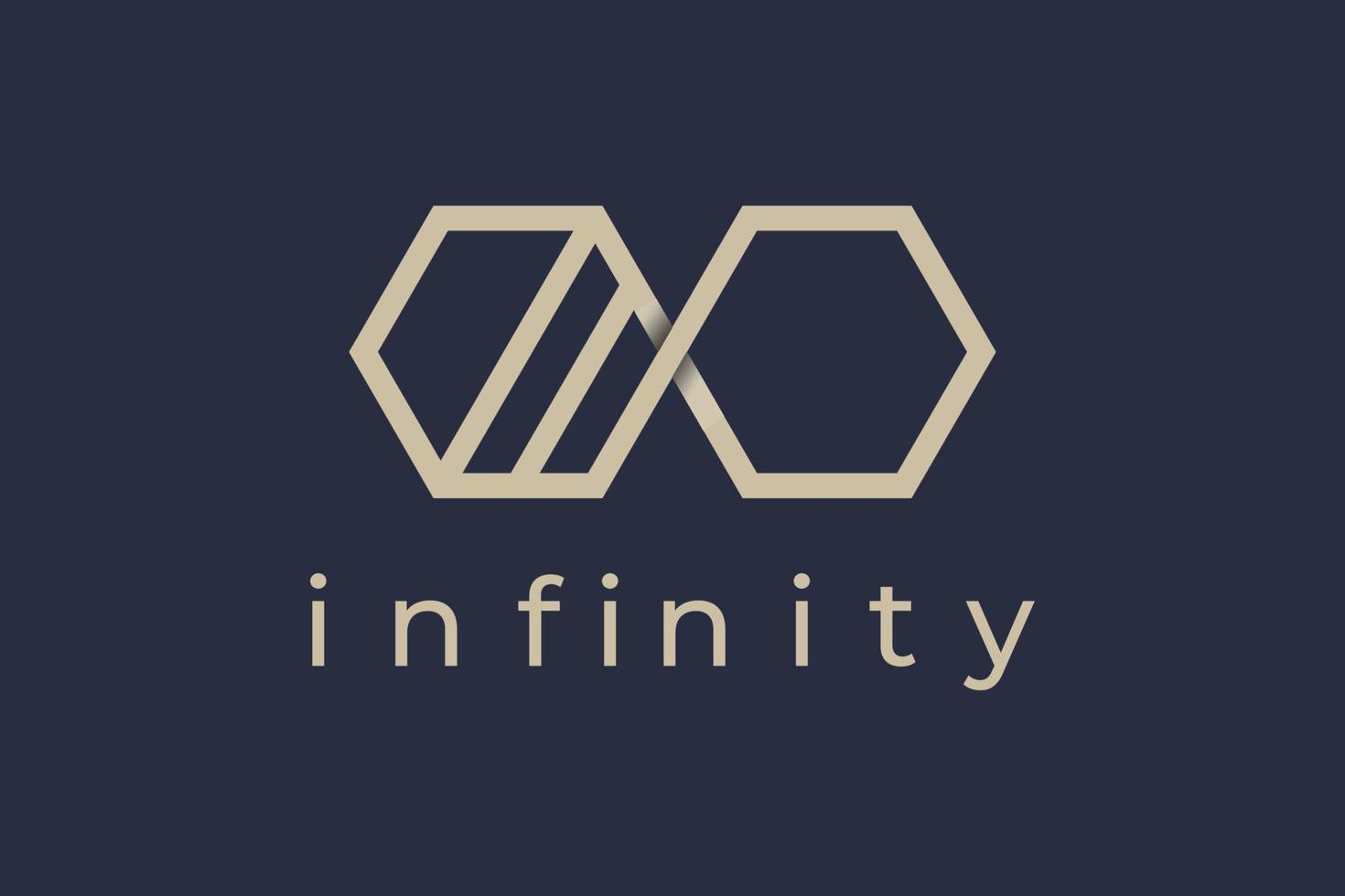Infinity-Sechseck-Logo vektor