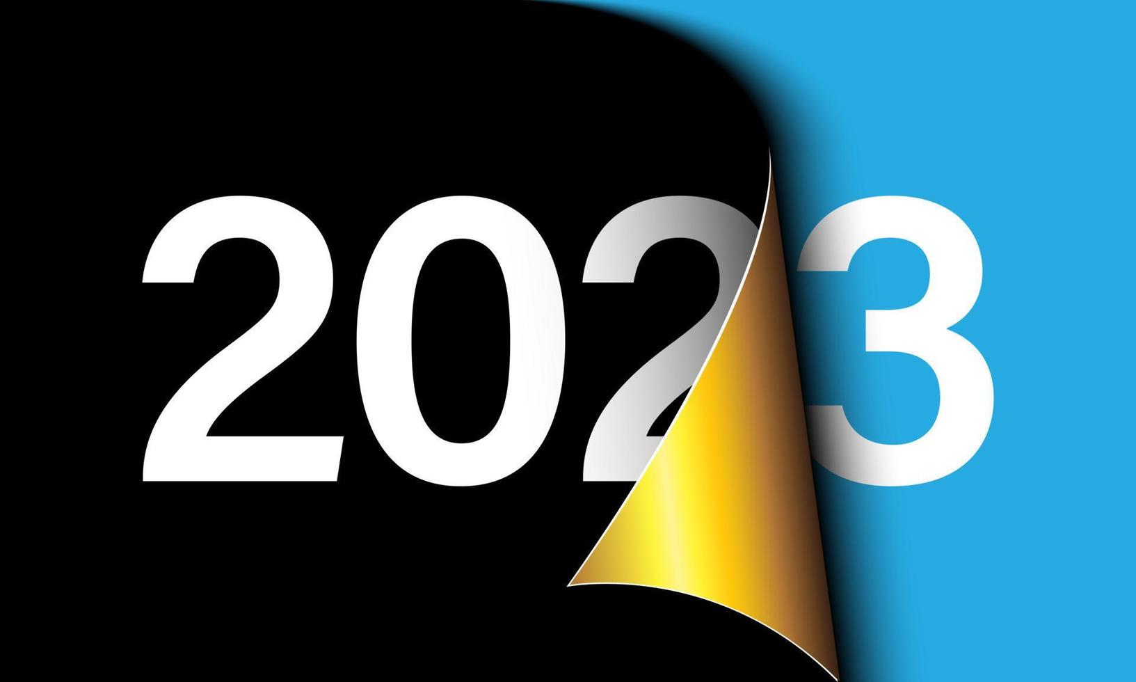 Frohes neues Jahr 2023 Grußkarten-Design-Vorlage. vektor