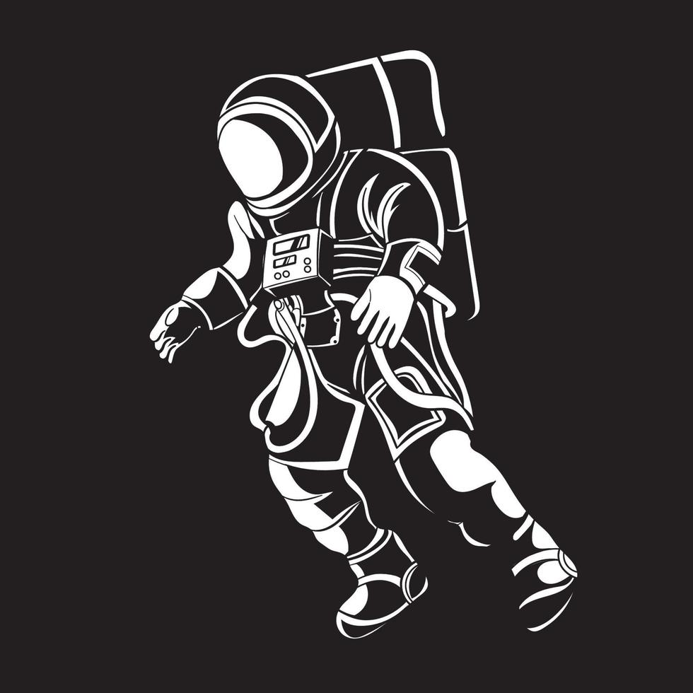 Astronaut im Weltraum. skizzieren. Umrissvektor vektor