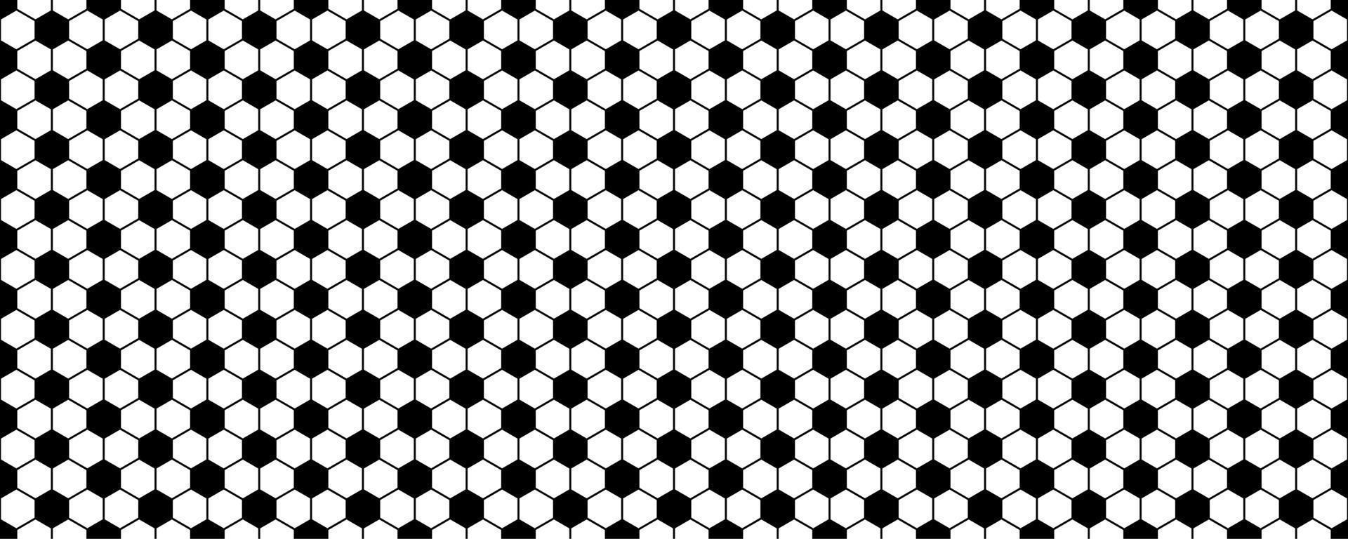 svart vit hexagonal sömlös mönster.fotboll mönster vektor