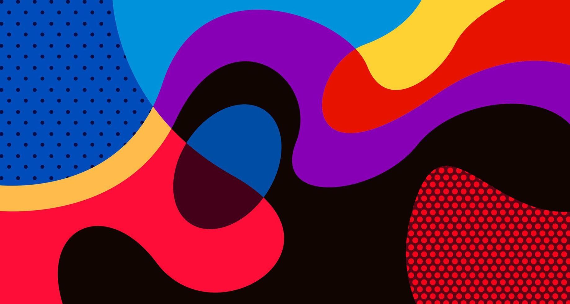 Vektor bunter abstrakter flüssiger und flüssiger Hintergrund für Social-Media-Banner