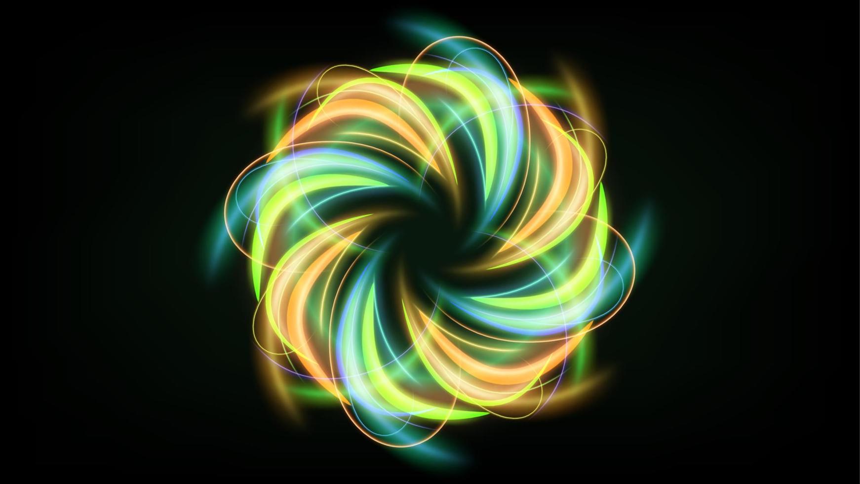 abstrakte mehrfarbige Ringlinie mit hellem Hintergrund. Widescreen-Illustration vektor
