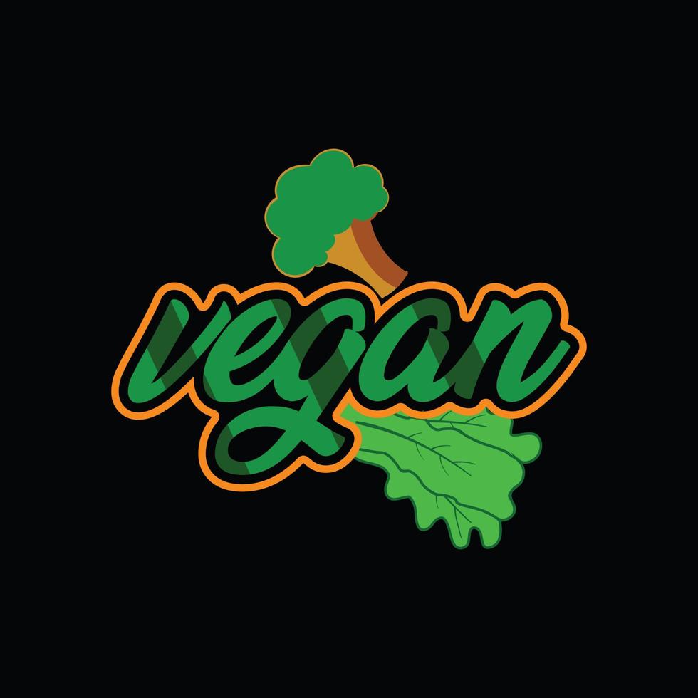 vegan vektor t-shirt mall. vektor grafik, Lycklig vegan dag t-shirt design. kan vara Begagnade för skriva ut muggar, klistermärke mönster, hälsning kort, affischer, påsar, och t-shirts.